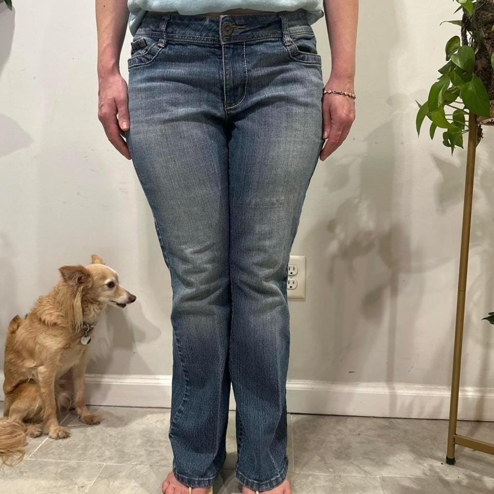 Y2K Vintage LEI Low rise‎ bootcut jeans 34" Petite 13